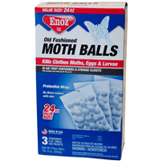 Enoz Old Fashioned Moth Balls, Naphthalene Balls, 3 Single-Use Packets, 24 oz