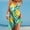 Mint Green, variant on Women's Casual Tennis Dress for Women Summer Fruit Print Round Neck Sleeveless Splice Strap Beach Holiday Ensemble Yellow M