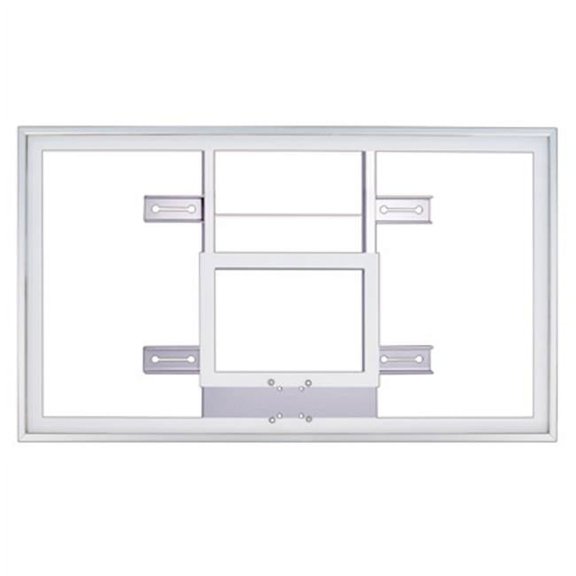 FT222H Steel-Acrylic 42 x 72 in. Framed Acrylic Backboard, Grey