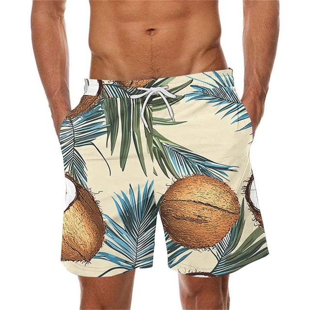 FcBaudy Shorts pour Hommes, Shorts Hommes Mode Décontractée Imprimé Shorts avec Poches Taille Élastique Pantalons de Plage Hommes Pantalons en Polyester