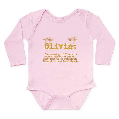 

CafePress - The Meaning Of Olivia Body Suit - Long Sleeve Cotton Baby Bodysuit