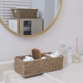thumbnail image 7 of Wicker Toilet Basket Tank Topper, Toilet Paper Basket for Back of Toilet Tank Top, 3-Section Storage Baskets for Shelves, 2-Pack, 7 of 7