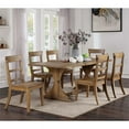 thumbnail image 2 of Furniture of America Taz Rustic Solid Wood Side Chair in Natural (Set of 2), 2 of 4