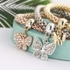 thumbnail image 4 of Xihbxyly Pulseras Multicapa - 3 Pulseras de Cadena de Maíz de Oro, Plata y Oro Rosa para Mujer, Pulsera Elástica con Forma de Corazón, 4 of 7
