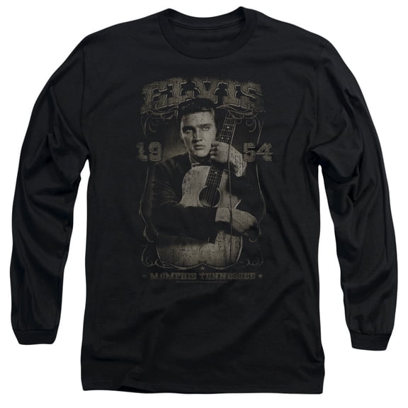 Elvis Presley 1954 Long Sleeve T-Shirt Black