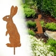 thumbnail image 2 of UYUH All-Season Metal Animal Silhouettes Weatherproof Steel Garden Stakes for Easter/Christmas Outdoor Decor Rabbit Deer Flower Bed Markers & Courtyard Sculptures, 2 of 5