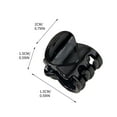 thumbnail image 3 of PONPRNGY 1PCS Mini Hair Claw Clips, Bangs Strong Grip Multifunction Clamp Clips (Black), 3 of 7