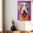 thumbnail image 4 of Irish Wolfhound Canvas Wall Art Famous Oil Paintings Monets Watercolor Dog Canvas Funny Dog Canvas Floral Print Abstract Farmhouse Gallery Aesthetic Room Decor for Bedroom Bathroom, 4 of 6