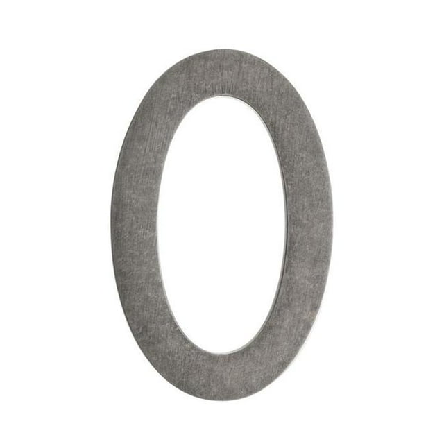 Architectural Mailboxes 3582APA-0 Brass Floating House Number 0 Antique Pewter