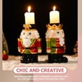 thumbnail image 2 of Candelabros de Cascanueces, portavelas navideños, decoraciones de mesa, resina para el hogar, 2 of 6