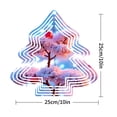 thumbnail image 3 of Stylish Metal Hanging Christmas Tree Wind Spinner - Elegant Design with Pink Flowers & Red Ornaments for Garden Decor, 3 of 7