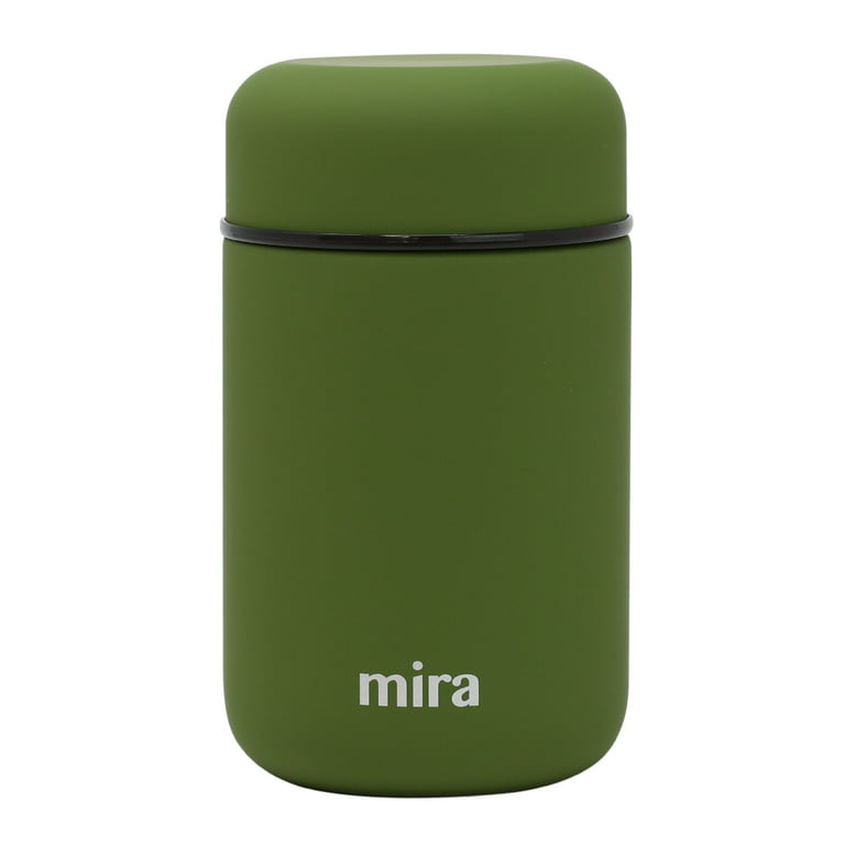 MIRA Lunch, Food Jar, Vacuum Insulated Stainless Steel Lunch Thermos, 13.5  oz, Olive Green