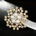 thumbnail image 3 of Xinyolin Snowflake Faux Pearl Rhinestone Decor Brooch Pin Women's Fashion Gift, 3 of 7