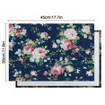 thumbnail image 5 of Pioneer Flower Floral Print Pattern Summer Placemats Table Placemats Set Of 6-Linen Kitchen Washable Placemats Table Mats 12x18 Inch Non-Slip Heat Resistant, 5 of 5
