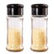 thumbnail image 1 of uds tarros de especias, botellas de vidrio para condimentos de 80ml, botellas redondas para especias con tapas de plástico herméticas con tapas agitadoras, 1 of 5