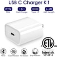 thumbnail image 4 of For Apple I phone Charger USB C Wall Charger Fast Charging 20W PD ( MFI Certified) Adapter with 3FT Lighting Cable Compatible with iPhone 13/13 Pro/12/12 Pro,11/10/X XS, 4 of 5