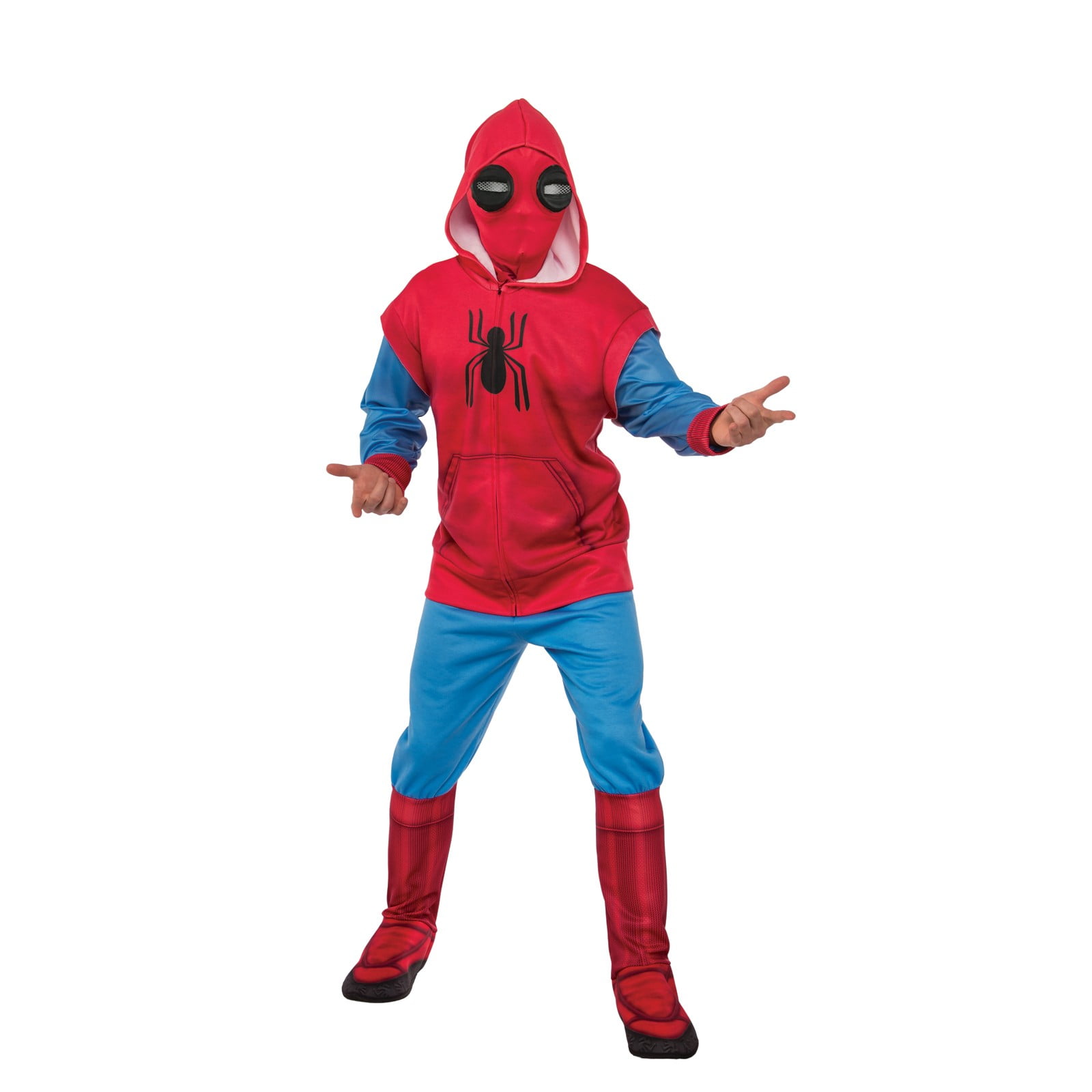 NEW Homecoming Spider-Man Costume Red Hood Mask Adult Teens Halloween Cosplay 