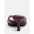 thumbnail image 3 of Time and Tru Women's Faux Leather Kitten Heel Mule Sandals, 3 of 5