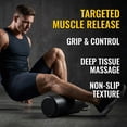 thumbnail image 2 of 12 inch Black Compact Foam Roller - High Density Muscle Massage Roller, Lightweight Deep Tissue Tool for Travel, Home Use, Trigger Point Relief, Yoga & Post-Workout Recovery, 2 of 7