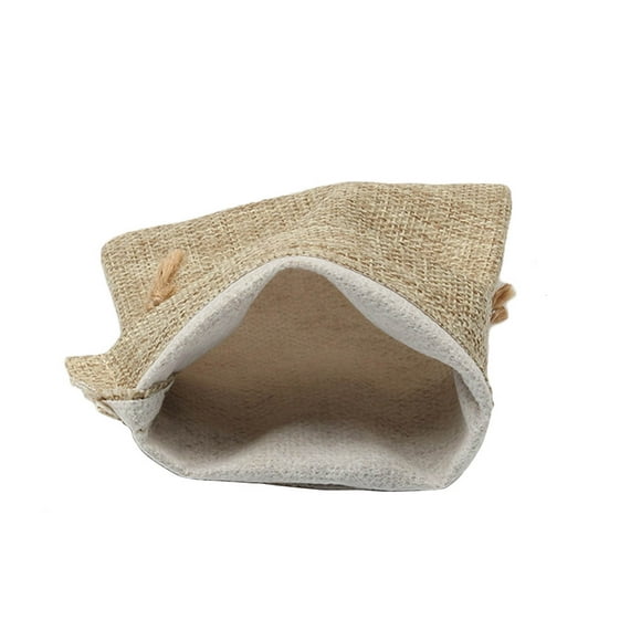 freestylehome 10pcs Drawstring Storage Bag Polyester Polyester Fibre Jute Gift Bag Fibre Jute Gift Pouch Baby Shower Candy Jewelry Presents Burlap Sacks