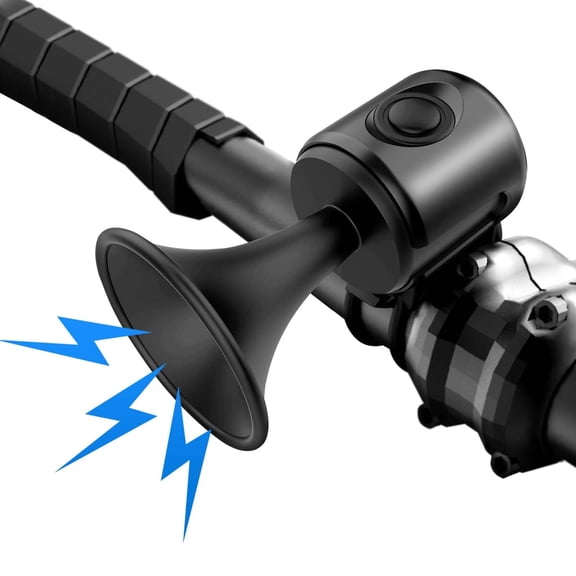 Electric Bike Horn, 120dB Electronic Bicycle Bell /IPX4 Waterproof, Loud Bike Bell for Adults/Kids （black）