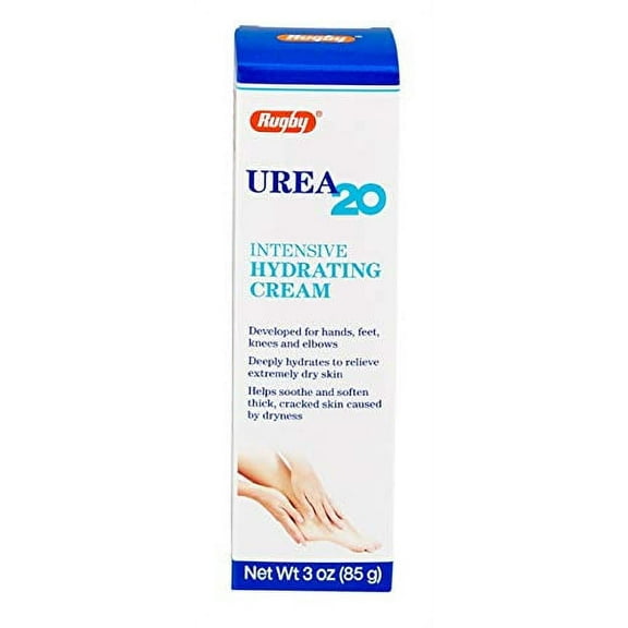 UREA 20% by Rugby, Intensive Hydrating Cream For Hands, Feet, knees and Elbows
