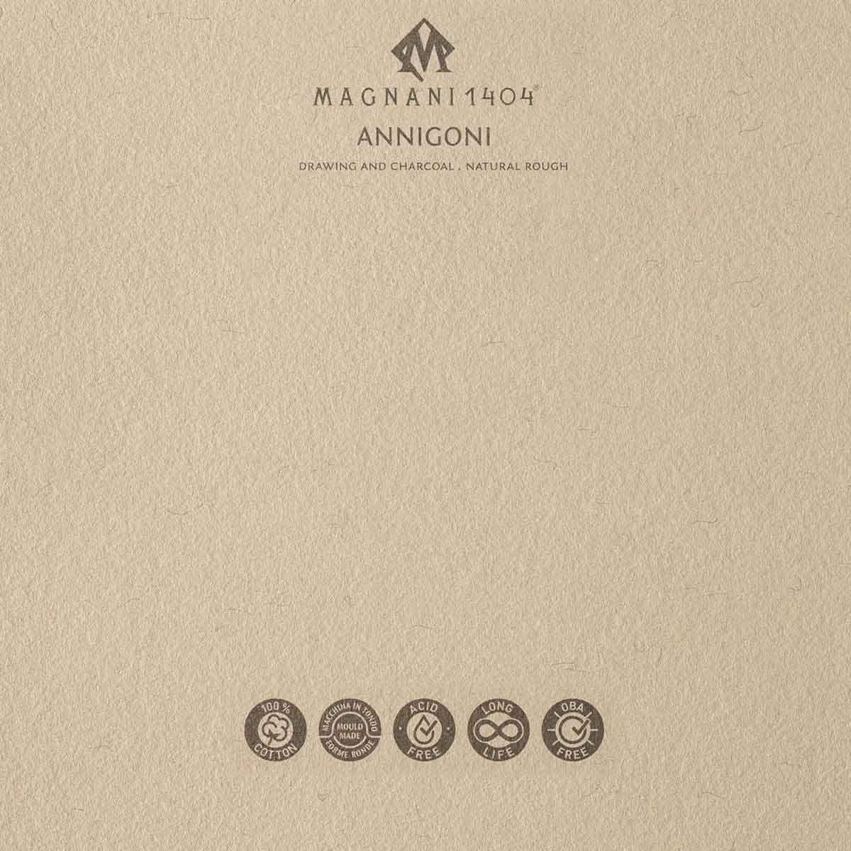 Magnani 1404 Annigoni Drawing Paper Pad 7x10", 25 Sheet Sketch Pads for Artists, 100% Cotton, Acid-Free Archival Art Sketchbook, Beige Sketching Paper Ideal for Mixed Media, Made in Italy