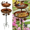 thumbnail image 5 of Wekvgz Iron Feeding Bird Bath Spike With 5 Pronged Base Decorative Rust Resistant Bird Feeder Standing Bath for Outdoor Garden Patio Yard Lawn, 5 of 13