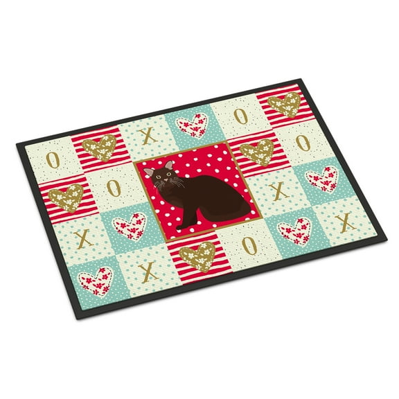 Carolines Treasures Burmese #2 Cat Love Indoor or Outdoor Mat 18x27 doormats, Multicolor