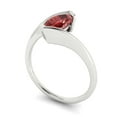 thumbnail image 2 of Solitaire Engagement Ring for Women - 1ct Natural Garnet in 14K White Gold Promise Ring, 2 of 6