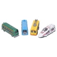 thumbnail image 3 of Modelo de autobús de fundición a presión, 4 piezas de aleación de fundición a presión, coche de juguete de aleación, autobús de juguete con retroceso, rendimiento finamente ajustado, 3 of 14
