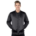 thumbnail image 1 of Tri-Mountain Aviator J8870 Mens Matte Satin Bomber Jacket - Black/Black - 4X-Large, 1 of 1