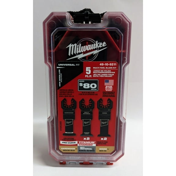 Milwaukee 49-10-9211 Open-Lok Oscillating Multi-Tool Blade Kit - 5 Pieces