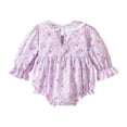 thumbnail image 4 of Baby Boy Girl Bubble Romper Newborn Baby Girl Clothes Newborn Summer Outfits Long Sleeves Infant Romper 0 18 Months 6-12 Months, 4 of 8