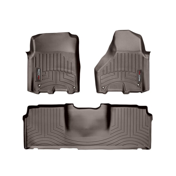 WeatherTech Custom Fit FloorLiners compatible with 2012-2012 RAM Ram 2500/3500 - 1st & 2nd Row, Cocoa