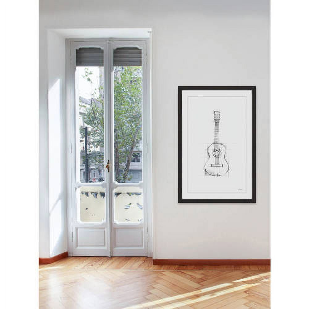 Marmont Hill "Guitar Sketch" Framed Painting Print
