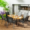 thumbnail image 4 of Tolead Outdoor Patio Dining Arm Chairs - Set of 6, Dark Grey, 4 of 8
