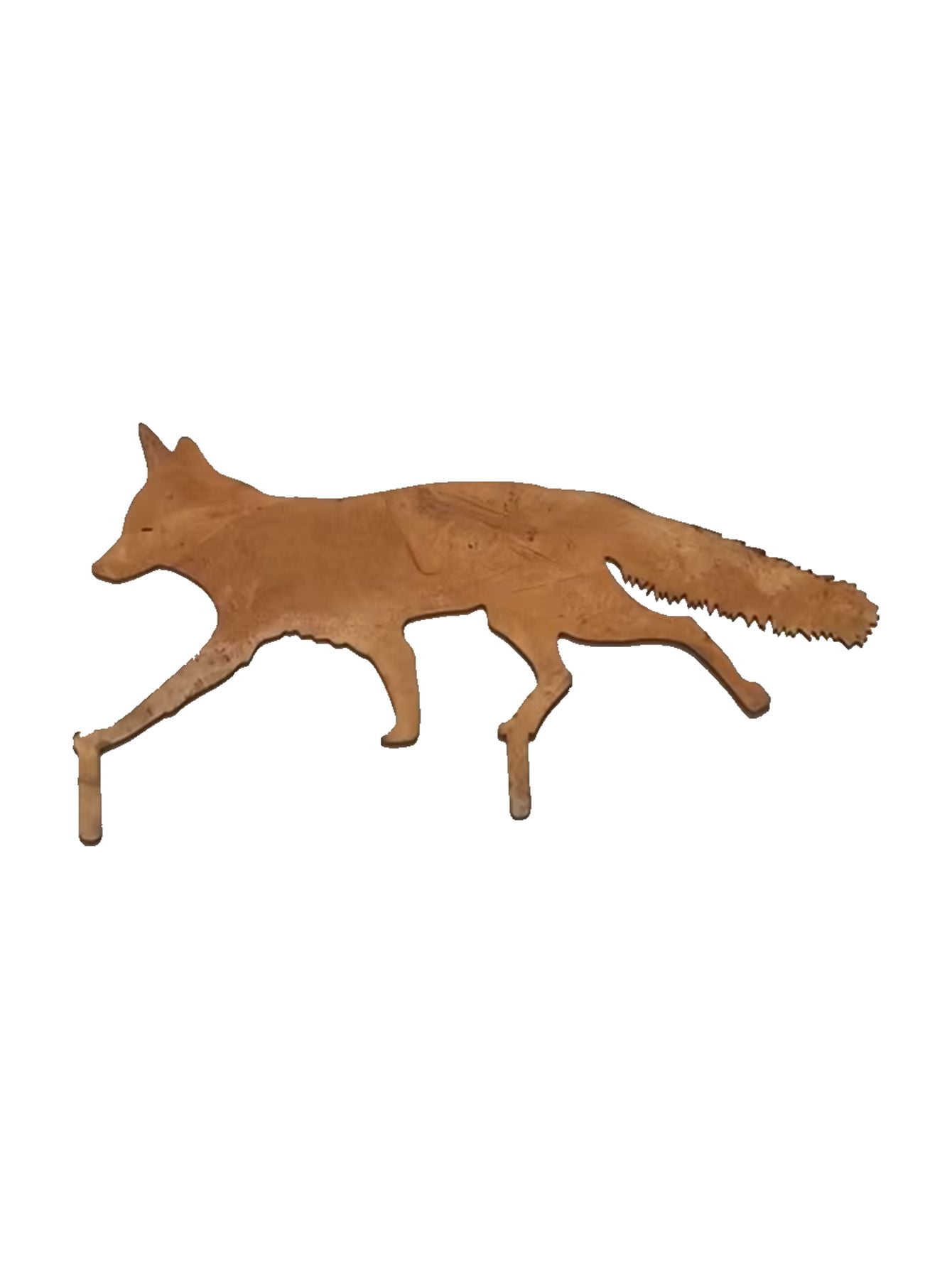 Rustic Metal Garden Stake, Halloween Fox Decor, Charming Outdoor Statue & Wall Sculpture for Yard Enhancement, Unique Rustic Metal Art