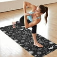 thumbnail image 6 of Black White Sun Moon Snake Butterfly Pattern Hot Yoga Mat Towel Non Slip for Hot Yoga - Quick-Drying Yoga Mat Cover with 4 Corner Pockets with Travel Bag - Hot Yoga Towel Non Slip 70"x26", 6 of 6