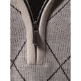 thumbnail image 3 of Men's knitted top,sweater, long-sleeved pullover with zipper, pure color stand collar spring and autumn jacket, 3 of 7