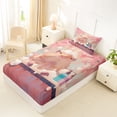 thumbnail image 4 of Erosebridal Cute Capybara Kid Twin Sheet Sets, Blossoms Floral Bedding, 3 Pieces, 4 of 5