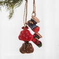 thumbnail image 4 of D-GROEE Festive Tree Ornaments Festive Resin Christmas Ornaments Set of 4 Xmas Tree Bell Stocking Design Vintage Style with Lanyard for Holiday Decorations, 4 of 8