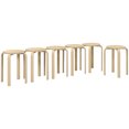 thumbnail image 1 of HOMCOM Tabourets Empilables Ensemble de 6, Tabourets Ronds Sans Dossier de 18 Pouces pour Cuisine, 1 of 10