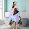 thumbnail image 6 of German Shepherd Hooded Bath Towel，60"x35" for Ages 3 To 12 Kids, Quick Dry Lightweight Soft Microfiber Hood Beach Towel Cover Up for Kids, 6 of 7