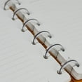 thumbnail image 3 of Voiceine 36pcs Solid Metal Loose Leaf Binder Rings Mushroom Shaped 360 Degree Rotatable Clear Plastic Book Rings for Home School Office Notebooks Index Cards Flashcards, 3 of 11