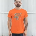 thumbnail image 3 of Tee Hunt Merry and Bright Cute Christmas T-Shirt Jolly Santa Xmas Men's Tee, Orange, Large, 3 of 5