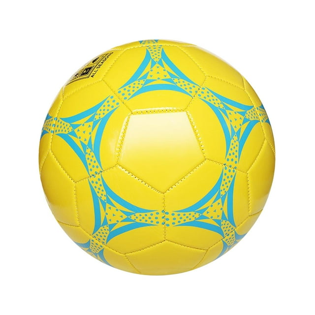 Balón de Fútbol Colamx Tamaño 5 Amarillo Brillante Azul