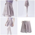 thumbnail image 2 of Lace-Up Ballet Wrap Skirt Solid Sheer Chiffon Dance Skirts with Adjustable Waist Tie Practice Gymnastics Skirt for Women, 2 of 9