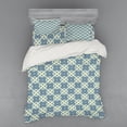 thumbnail image 1 of Ambesonne Mandala Bedding Set 4 Pcs, Curvy Floral Motifs, Queen, Reseda Green Pale Blue, 1 of 3