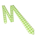 thumbnail image 6 of XMXY Green Leaf Lattice Pattern Mens Necktie Ties , Abstract Grid Formal Bussiness Wedding Party Printed Tie, 6 of 9